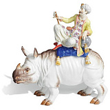 Фигурка Meissen 26,5см Турок на носороге (И.-И.Кендлер, 1752 г) (лим.вып.1/2017г)