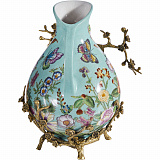 Кувшин с птичкой 25х21х28см, коллекция фарфор с бронзой