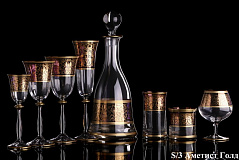 Набор бокалов для шампанского Ametyst gold S/3, 6 шт, Timon