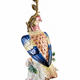 Подсвечник Попугай 16х12х35см, коллекция фарфор с бронзой