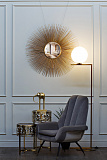 Журнальный стол круглый золотой GARDA DECOR