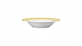 Тарелка суповая Rosenthal Сваровски 24 см, фарфор, желтая